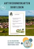 Vorschau - Aufgabenkarten - Aktivierungskarten Dorfleben Beschäftigung für Senioren - Deckblatt