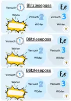 Vorschau - Aufgabenkarten - Buchstabeneinführung E - Buchstabe E - Blitzlesen E - Seite 3