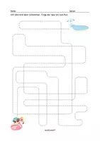 Vorschau - Arbeitsblätter - ⛱️Kostenlos | Sommer | nachspuren | Feinmotorik | schreiben lernen | - Deckblatt