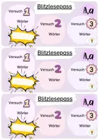 Vorschau - Spiele - Buchstabeneinführung A - Buchstabe A - Blitzlesen A - Seite 3