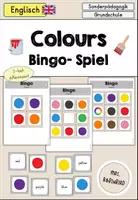 Vorschau - Spiele - Farben Colours Bingo Spiel - Englisch - Deckblatt