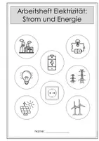 Vorschau - Arbeitsblätter - Arbeitsheft Elektrizität: Strom und Energie Klasse 3/4 (mit Lösungen) - Seite 1