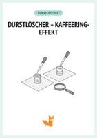 Vorschau - Arbeitsblätter - Durstlöscher – Kaffeering-Effekt - Oberflächenspannung - Chemie - Protokoll + Arbeitsblätter - Deckblatt