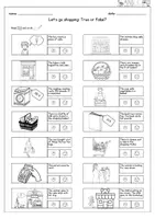 Vorschau - Unterrichtsreihen - Englisch - Let´s go shopping - Reading - True or False - Seite 1