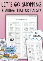 Vorschau - Unterrichtsreihen - Englisch - Let´s go shopping - Reading - True or False - Deckblatt
