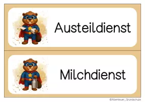 Vorschau - Bildkarten - Biberklasse Klassendienste Klassentier Biber - Seite 3