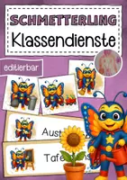 Vorschau - Bildkarten - Klassendienste Schmetterlingsklasse - Deckblatt