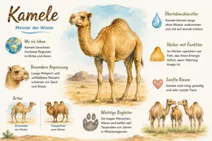 Vorschau - Arbeitsblätter - Arbeitsblatt "Kamele" + Onlineübung & MP3 + Infografik - Seite 2