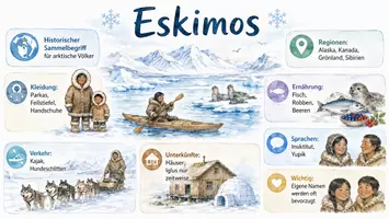 Vorschau - Arbeitsblätter - Arbeitsblätter zum Thema "Eskimos" + Lösung & MP3 + Infografik - Seite 3