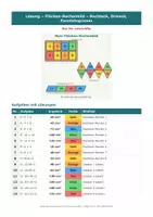 Vorschau - Mal- und Bastelvorlagen - Flächen-Rechenbild Mathe Rechteck, Dreieck, Parallelogramm 2. Klasse Mittelschule - Seite 3