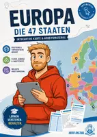 Vorschau - Arbeitsblätter - Europa – Die 47 Staaten | Interaktive Karte & Arbeitsmaterial | Dashboard | Kl. 5 - 7 - Deckblatt