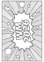 Vorschau - Arbeitsblätter - WM 2026 - Ausmalbilder im Pop Art Stil - Seite 2
