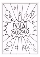 Vorschau - Arbeitsblätter - WM 2026 - Ausmalbilder im Pop Art Stil - Seite 3