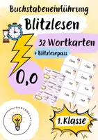 Vorschau - Aufgabenkarten - Buchstabeneinführung O - Buchstabe O - Blitzlesen O - Deckblatt
