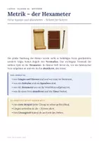 Vorschau - Arbeitsblätter - Metrik - der Hexameter Latein Klasse 10 - Seite 1