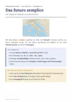 Vorschau - Arbeitsblätter - Futuro semplice Italienisch Klasse 8 - Grammatikheft - Seite 1