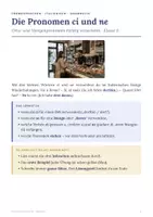 Vorschau - Arbeitsblätter - Italienisch Pronomen ci und ne - Arbeitsheft Klasse 8 - Seite 1