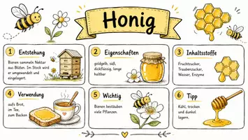 Vorschau - Arbeitsblätter - Arbeitsblätter zum Thema "Honig" + Lösung & MP3 + Mindmap + Infografik - Seite 1