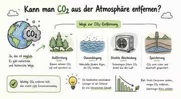 Vorschau - Arbeitsblätter - Arbeitsblätter zum Thema "Kann man CO2 aus der Atmosphäre entfernen?" + Lösung & MP3 + Mindmap + Infografik - Seite 1