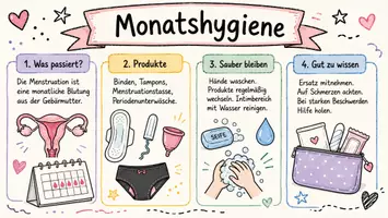 Vorschau - Arbeitsblätter - Lernposter + Arbeitsblätter zum Thema "Monatshygiene" + Lösung & MP3 + Infografik - Seite 2