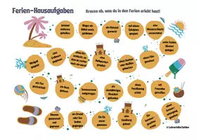 Vorschau - Anderer Materialtyp - "Hausaufgaben" für die Sommerferien - Seite 1