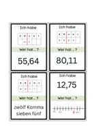 Vorschau - Arbeitsblätter - Ich habe Wer hat_ Dezimalzahlen_Warm-up - Seite 1