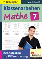 Vorschau - Arbeitsblätter - Klassenarbeiten Mathe Klasse 7 | Prozentrechnung, Zinsrechnung, rationale Zahlen, Terme, Gleichungen, Geometrie | Mathematik mit Lösungen - Deckblatt