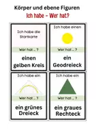 Vorschau - Arbeitsblätter - Körper und Figuren_Ich habe Wer hat?_Warm-up_Klasse 6 - Deckblatt