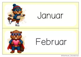 Vorschau - Bildkarten - Biberklasse Kalender Klassentier Biber - Seite 1