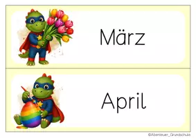 Vorschau - Bildkarten - Dinoklasse Kalender Klassentier Dino - Seite 3
