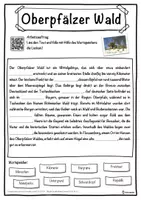 Vorschau - Unterrichtsreihen - Oberpfälzer Wald Lückentext mit Wortspeicher Hörverstehen und Suchsel - Seite 1