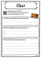 Vorschau - Unterrichtsreihen - Obst Lückentext mit Wortspeicher Hörverstehen und Suchsel - Seite 3