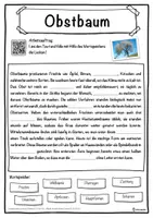 Vorschau - Unterrichtsreihen - Obstbaum Lückentext mit Wortspeicher Hörverstehen und Suchsel - Seite 1
