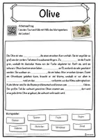 Vorschau - Unterrichtsreihen - Olive Lückentext mit Wortspeicher Hörverstehen und Suchsel - Seite 1