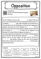 Vorschau - Unterrichtsreihen - Opposition Lückentext mit Wortspeicher Hörverstehen und Suchsel - Seite 1