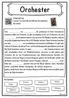 Vorschau - Unterrichtsreihen - Orchester Lückentext mit Wortspeicher Hörverstehen und Suchsel - Seite 1