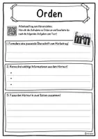 Vorschau - Unterrichtsreihen - Orden Lückentext mit Wortspeicher Hörverstehen und Suchsel - Seite 3