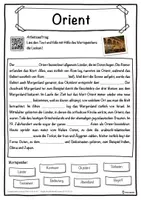 Vorschau - Unterrichtsreihen - Orient Lückentext mit Wortspeicher Hörverstehen und Suchsel - Seite 1