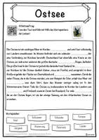Vorschau - Unterrichtsreihen - Ostsee Lückentext mit Wortspeicher Hörverstehen und Suchsel - Seite 1