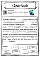 Vorschau - Unterrichtsreihen - Ozonloch Lückentext mit Wortspeicher Hörverstehen und Suchsel - Seite 1