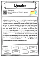 Vorschau - Unterrichtsreihen - Quader Lückentext mit Wortspeicher Hörverstehen und Suchsel - Seite 1