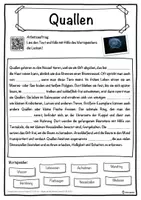 Vorschau - Unterrichtsreihen - Quallen Lückentext mit Wortspeicher Hörverstehen und Suchsel - Seite 1