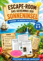 Vorschau - Stundenentwürfe - Escape-Room Deutsch im Sommer: Das Geheimnis der Sonneninsel - Deckblatt