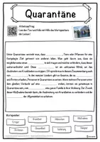 Vorschau - Unterrichtsreihen - Quarantäne Lückentext mit Wortspeicher Hörverstehen und Suchsel - Seite 1