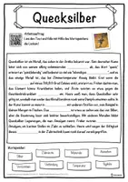 Vorschau - Unterrichtsreihen - Quecksilber Lückentext mit Wortspeicher Hörverstehen und Suchsel - Seite 1