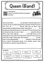 Vorschau - Unterrichtsreihen - Queen (Band) Lückentext mit Wortspeicher Hörverstehen und Suchsel - Seite 1