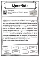 Vorschau - Unterrichtsreihen - Querflöte Lückentext mit Wortspeicher Hörverstehen und Suchsel - Seite 1