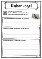 Vorschau - Unterrichtsreihen - Rabenvögel Lückentext mit Wortspeicher Hörverstehen und Suchsel - Seite 3