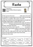 Vorschau - Unterrichtsreihen - Rache Lückentext mit Wortspeicher Hörverstehen und Suchsel - Seite 1