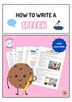 Vorschau - Arbeitsblätter - How to write a speech - step by step guide - Deckblatt